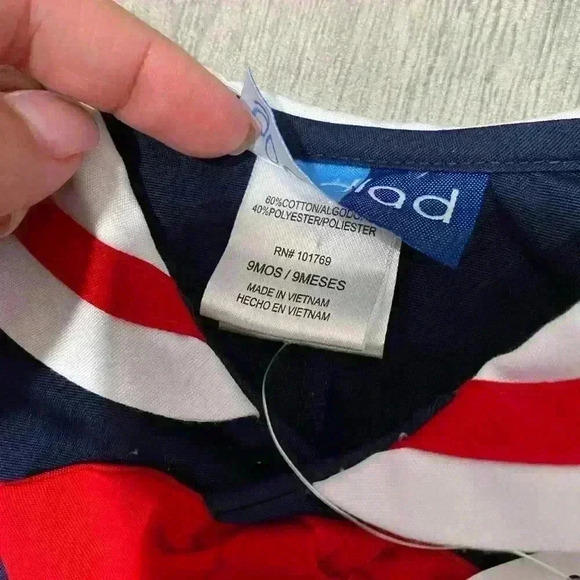 Infant Sailor Blue Romper Size 9 months - Picture 2 of 3